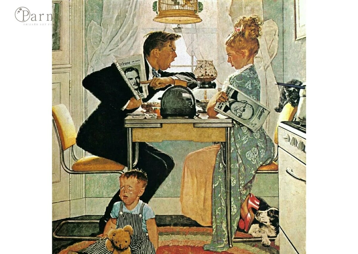 День выборов 1948 года. Н. Роквелл