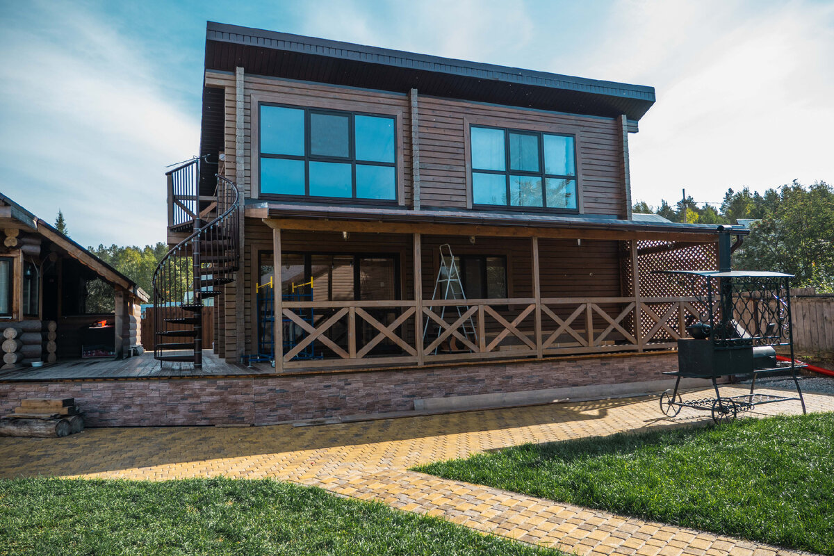 Тротуарная плитка в деревне Черная речка