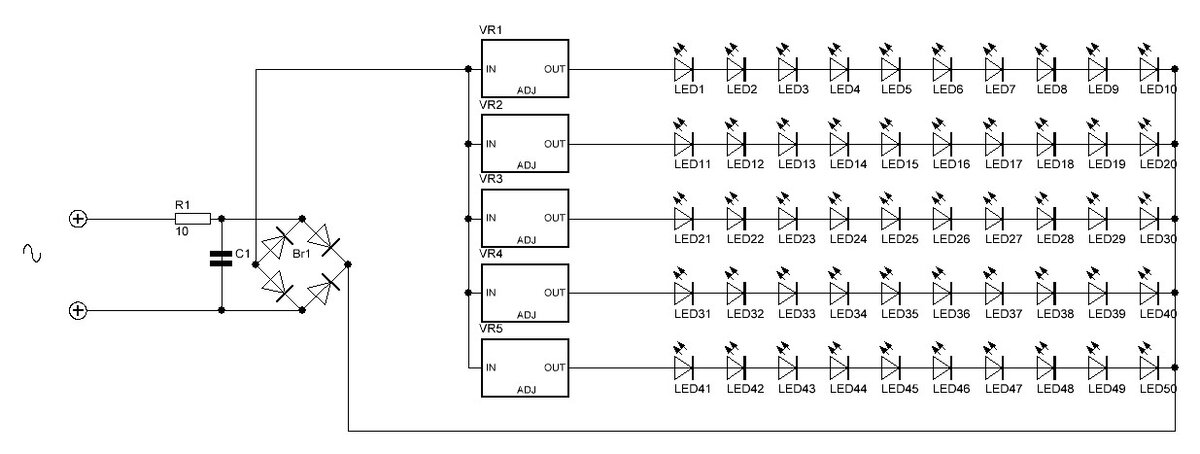 Схема матрицы до ремонта.