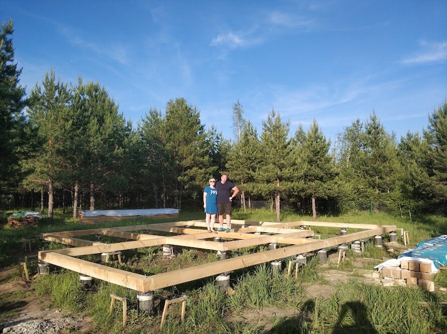 Ростверк из бруса 150*150