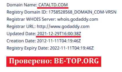 Возможность снять деньги с "Cata LTD" не подтверждена.