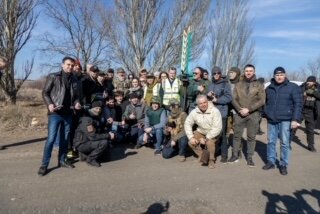С Адамом Делимхановым под Мариуполем.