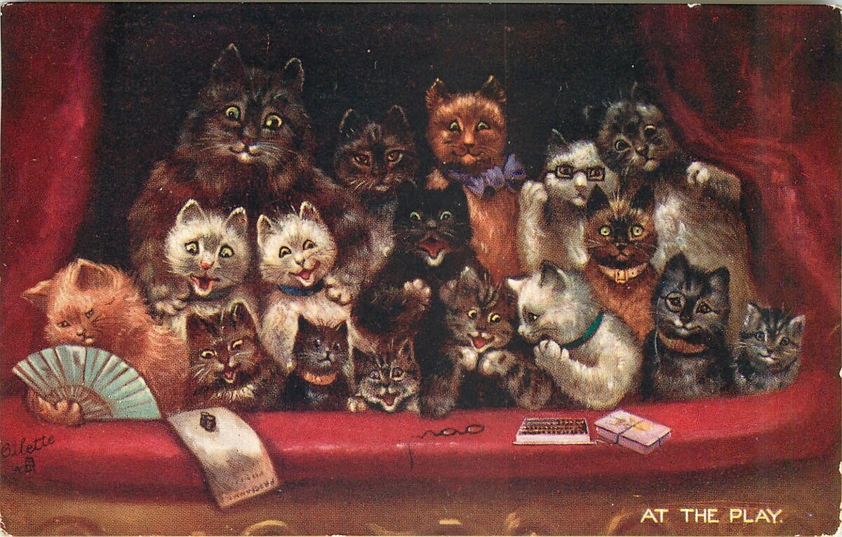 Примерно так выглядел кошачий клуб