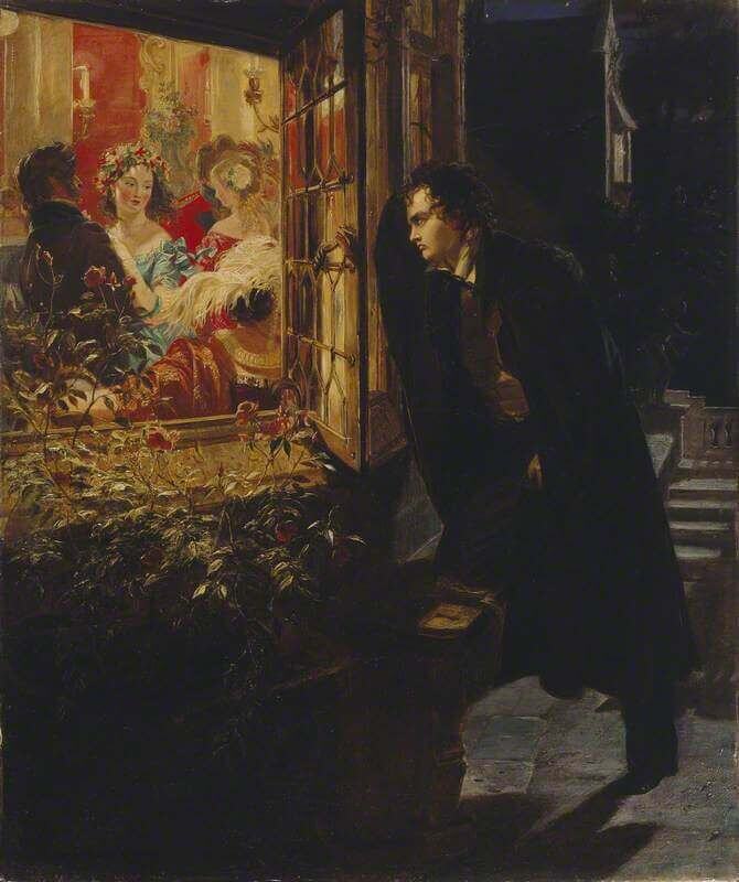 Ранняя любовь Байрона, "Сон Эннесли Холл" 1856 Эдвард Мэтью Уорд 1816 - 79