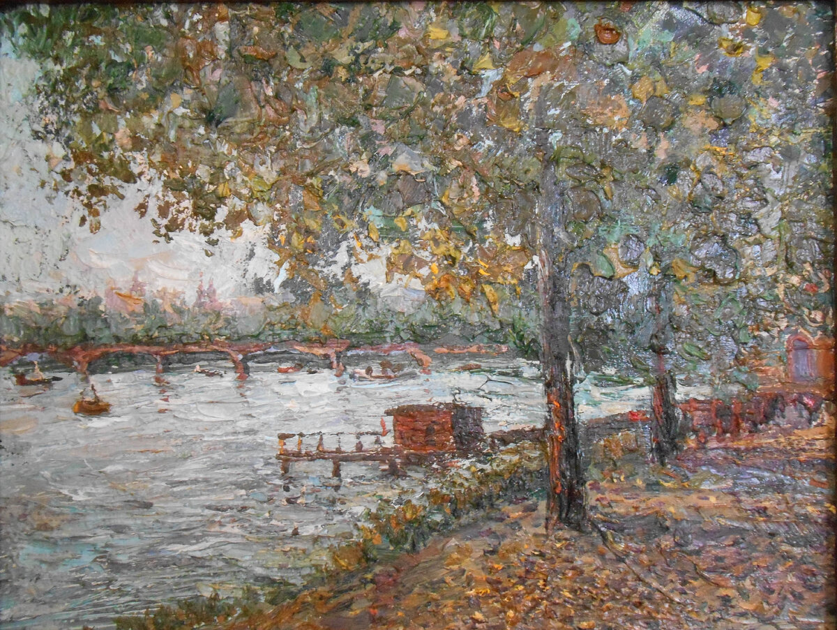 "Влтава в Праге"    холст. масло,    33х44