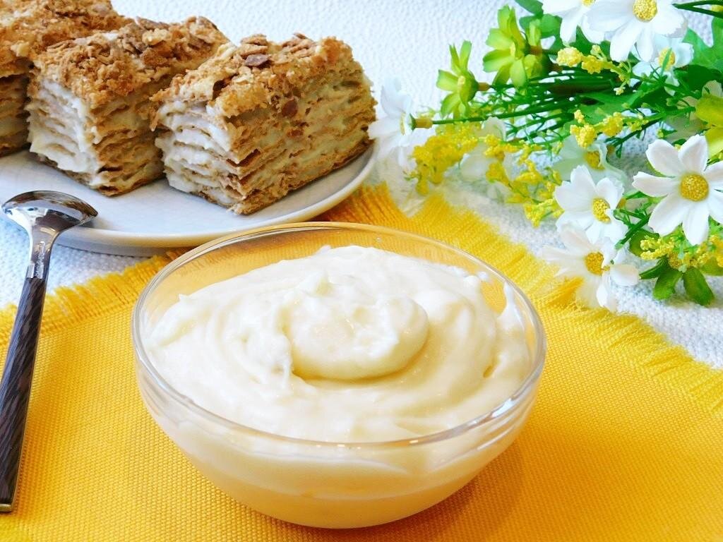 Крем для торта наполеона простой и вкусный рецепт