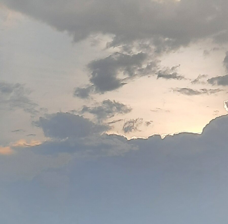 Закат. Тучи. Дождь. 