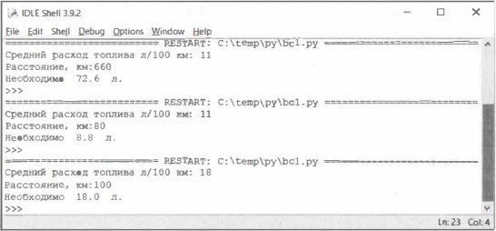Программа в действии