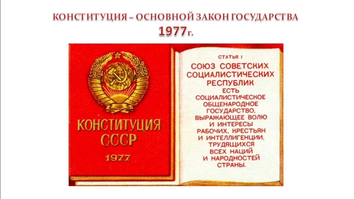 Ссср 1977. Конституция СССР 1977 Г. Конституция СССР 7 октября 1977. 1977, 7 Октября принятие новой Конституции СССР. Конституция СССР 1977 картинки.