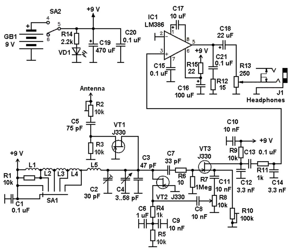 Регенератор кв схема. Приемник могиканин MFJ-8100 схема. Регенеративный приёмник "MFJ-8100",. MFJ-8100 регенеративный приемник могиканин схема. Приемник могиканин схема.