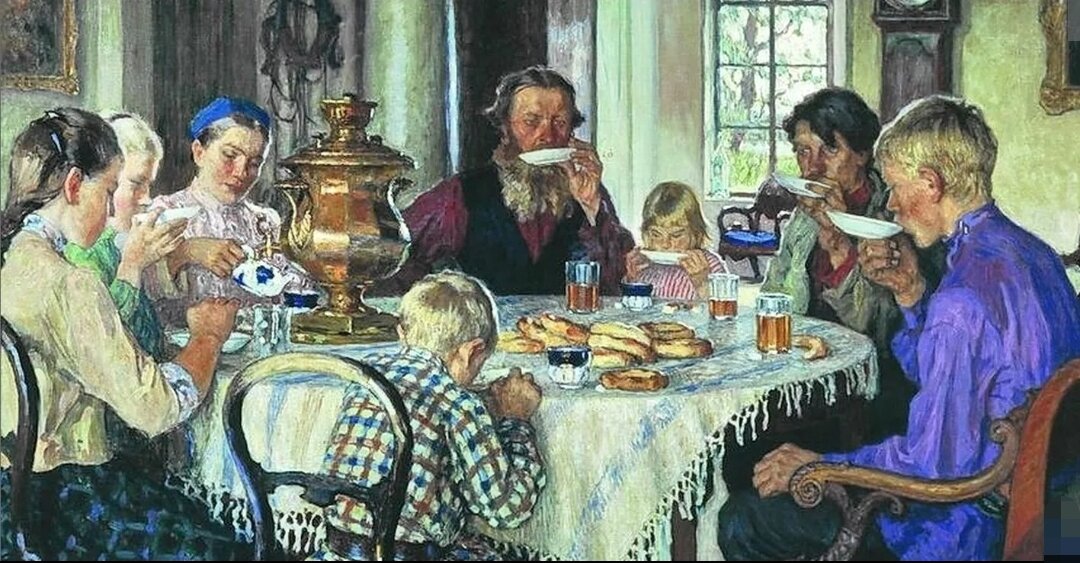 Николай Петрович Богданов Бельский "Чаепитие" 