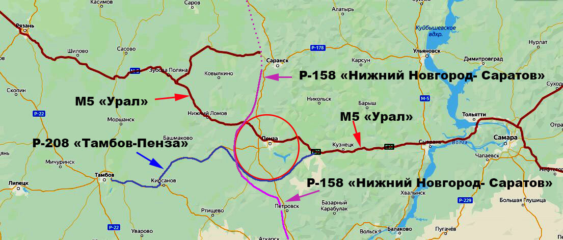 Карта пенза 5. Тамбов Пенза карта. Трасса м5 на карте Шацк. Торбеево Пенза карта трассы.