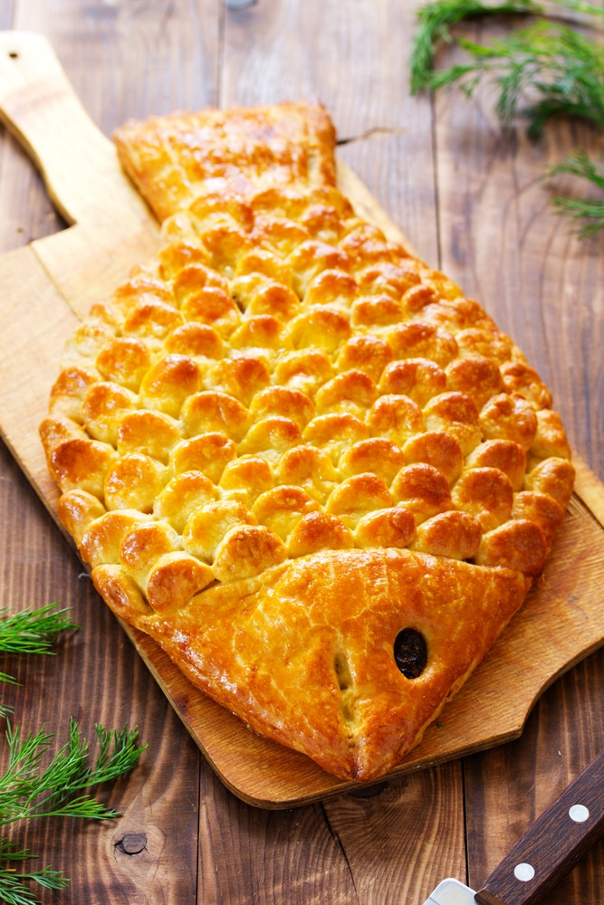 Рыбник – русский пирог с рыбой (Russian fish pie – Rybnik)