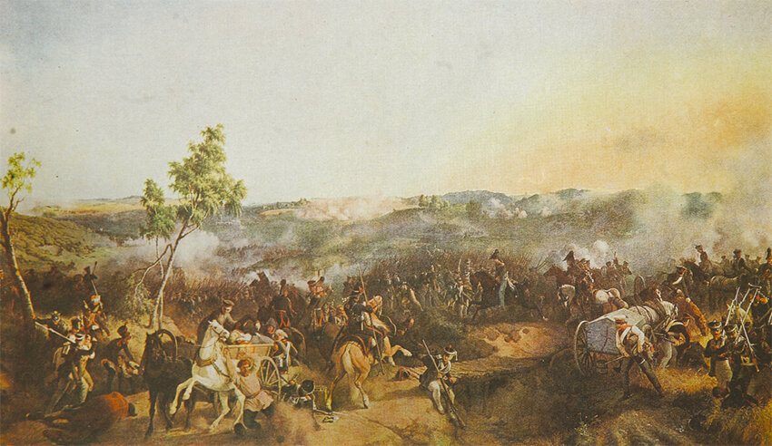 Сражение у Валутиной горы. Худ. П. Гесс 