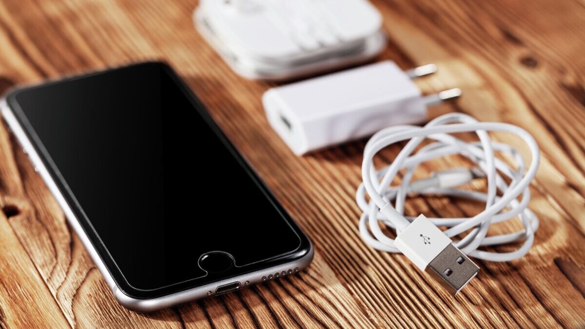    Смартфон с зарядным устройством© Depositphotos.com / Ivantsov