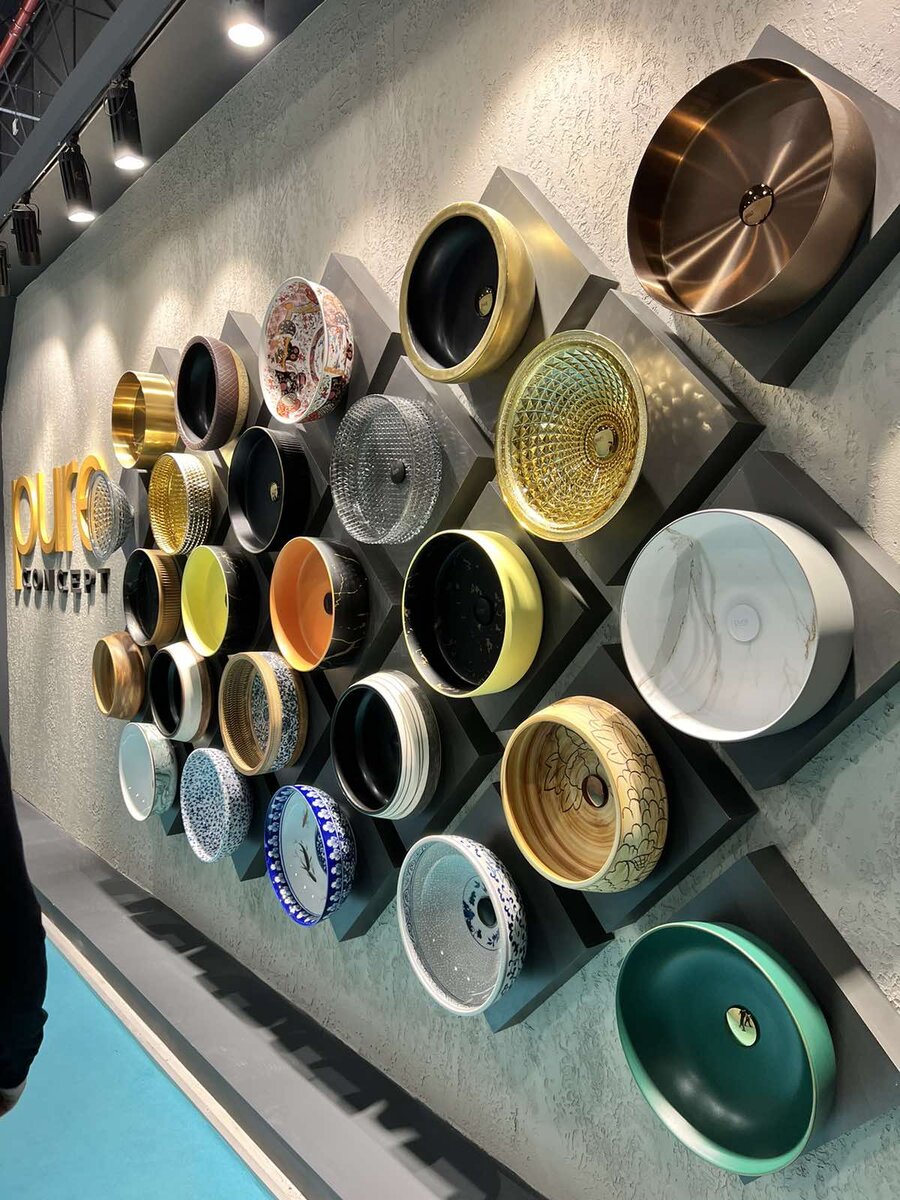 Тенденции дизайна раковин. Выставка ноябрь 2022. Стамбул. 