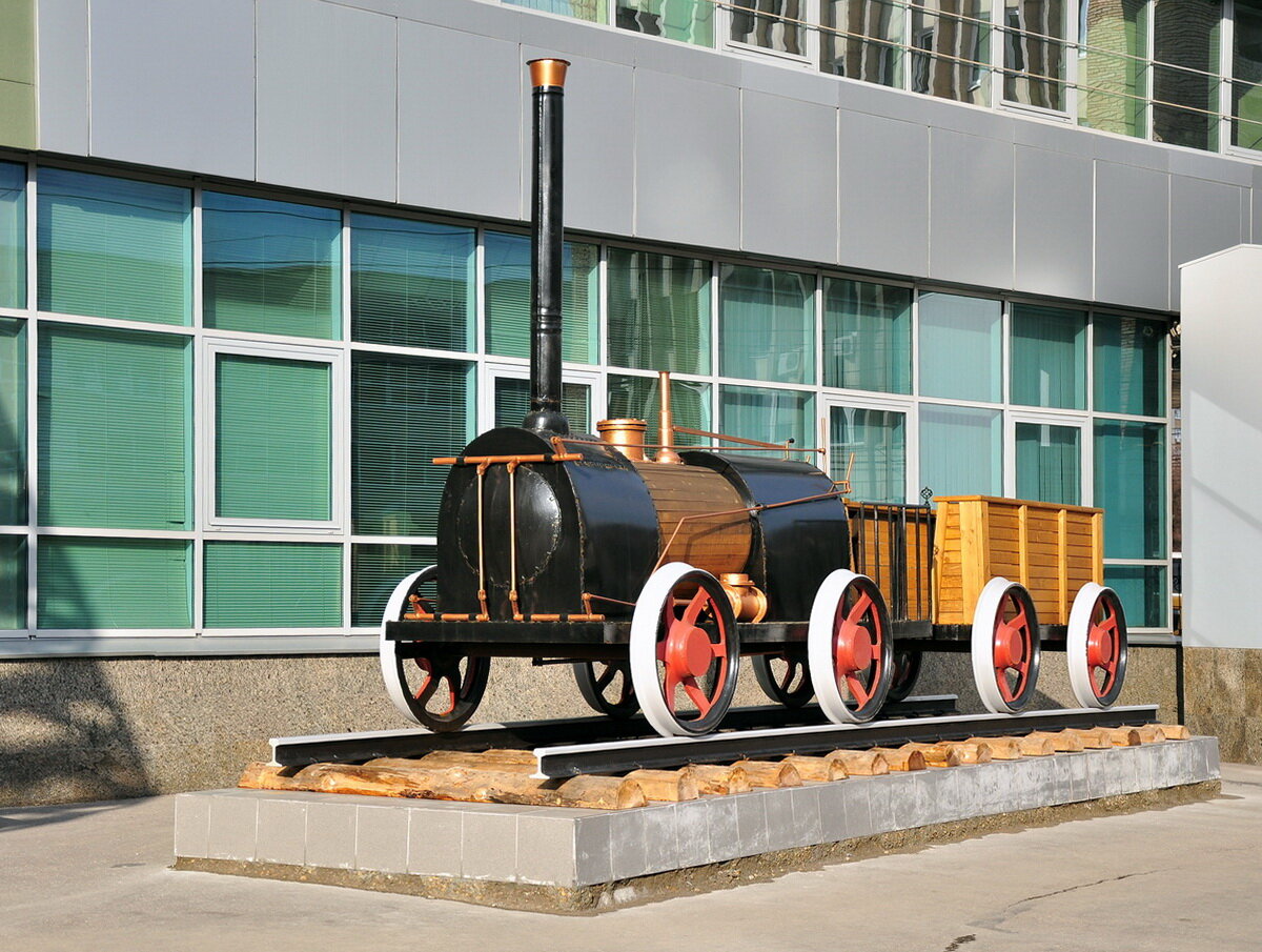 Макет паровоза Черепановых в Нижнем Тагиле