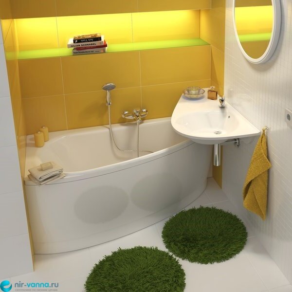 Акриловая ванна Ravak Avocado 160х75 с сужением в ногах