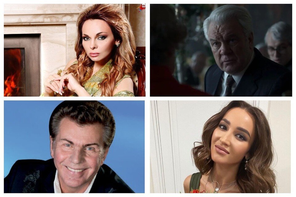     Александра Гайдук, Анатолий Котенев в роли Бориса Ельцина, Ярослав Евдокимов и Ольга Бузова. Фото: соцсети/netflix.com