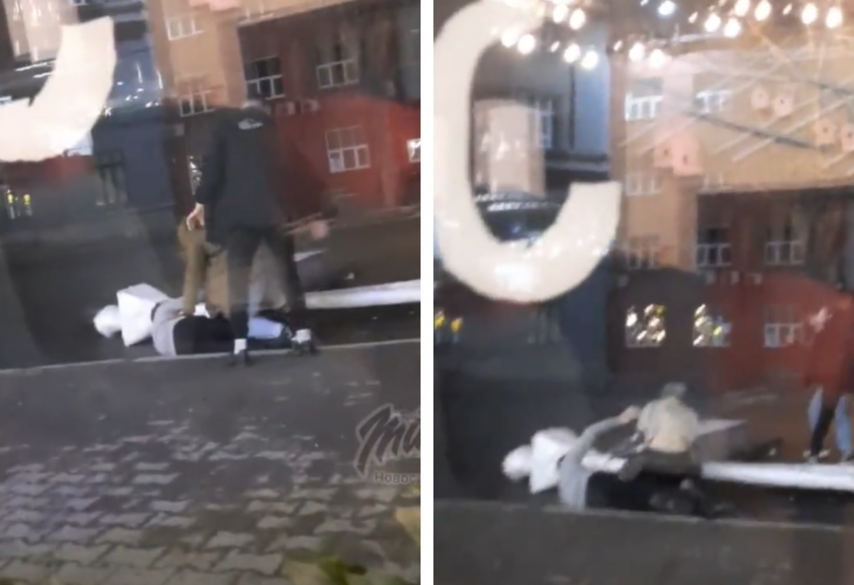    В Новосибирске четверо мужчин подрались на дороге возле кафе «Рыба Рис»