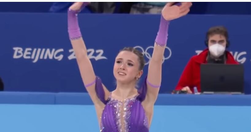 Фото: кадр трансляции Олимпиады 2022 в Пекине