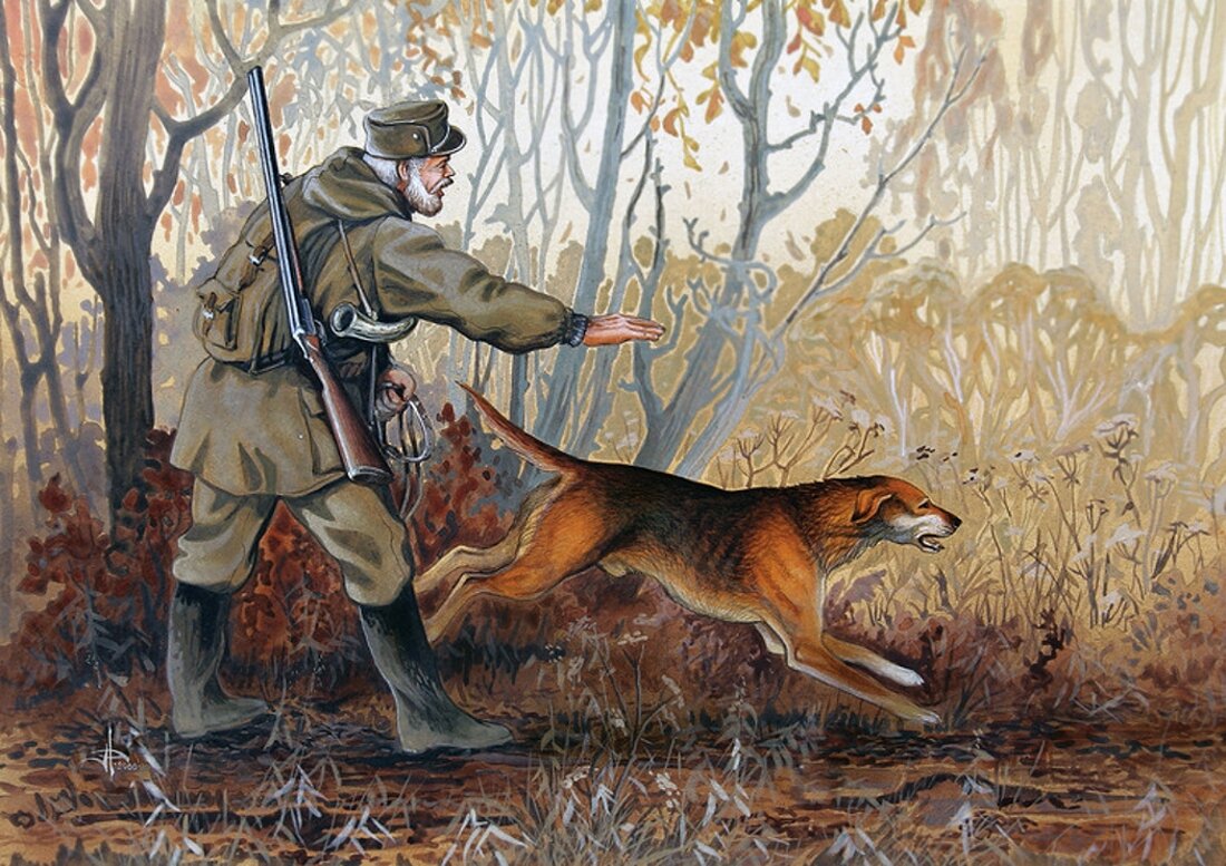 собака рычит на бурундука