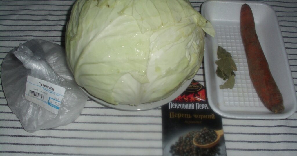 Продукты для засолки капусты. Личное фото автора канала Житейская проза