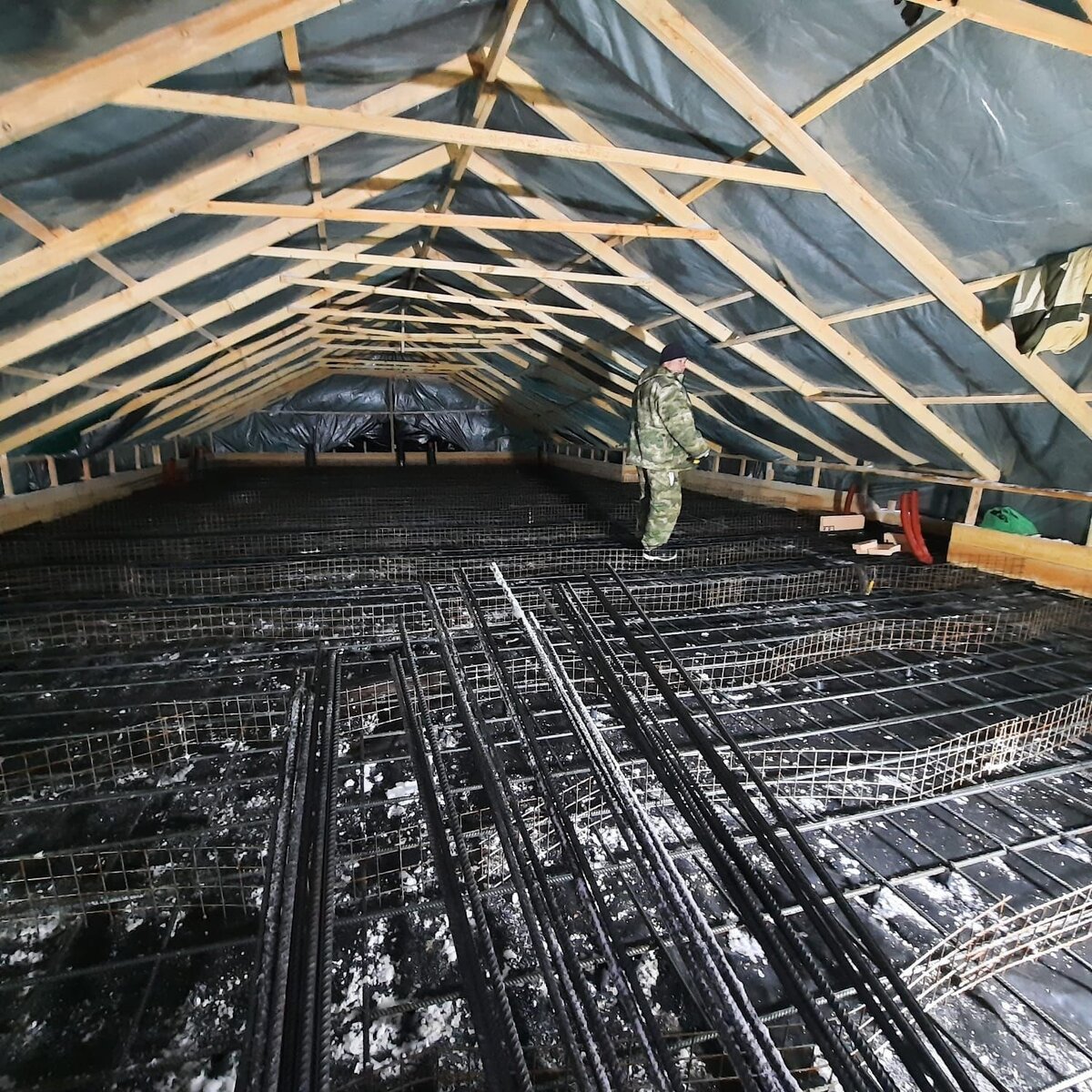 Заливка бетона зимой