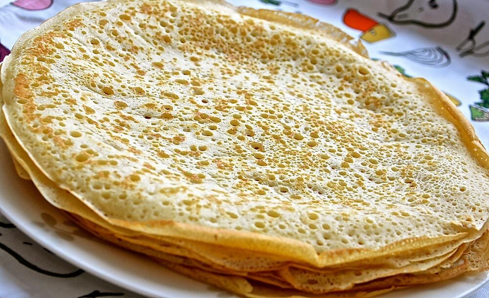 Блины на минералке