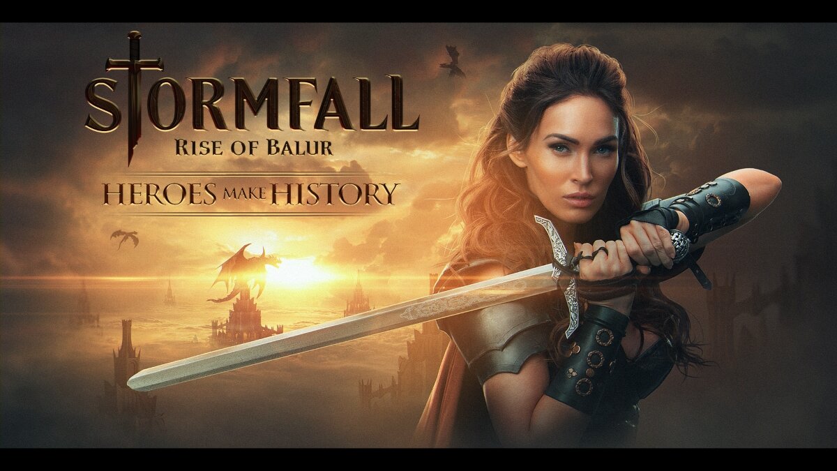 Реклама игр. Меган Фокс Rise of Balur. Красивая реклама игр. Stormfall Rise of Balur.