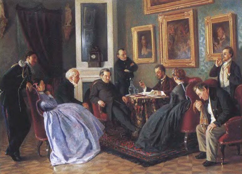 Литературное чтение.В.Е.Маковский 1866г.