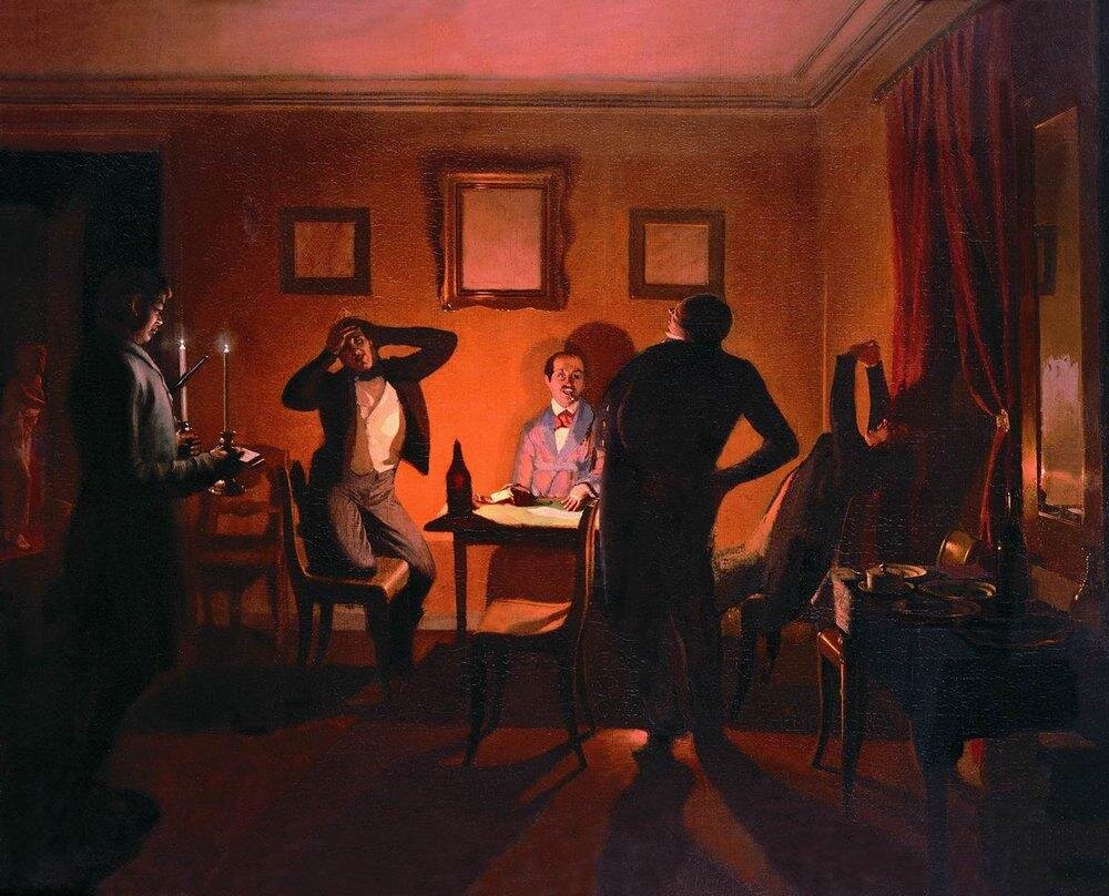 Павел Федотов, "Игроки", 1852