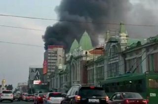 Пожар ресторана «Puppen Haus» в центре Новосибирска
