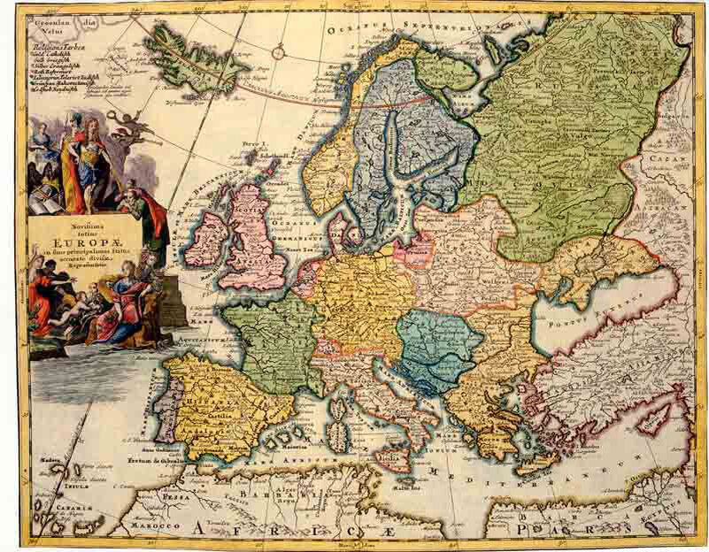 Карта второй половины 17 века