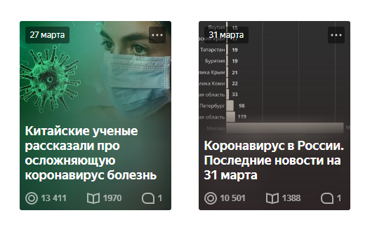 Две лучшие публикации на канале о Коронавирусе