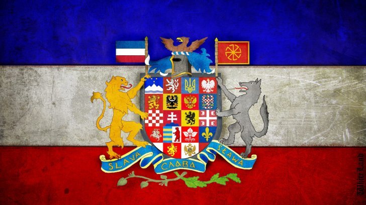 Флаг пан-славизма; взят с сайта www.widewallpapershd.info