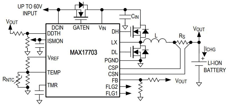  
Рис. 1. Схема включения MAX17703