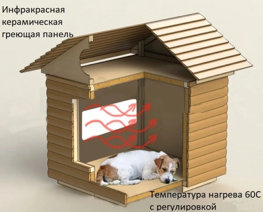 Утепленная и отапливаемая будка для собаки