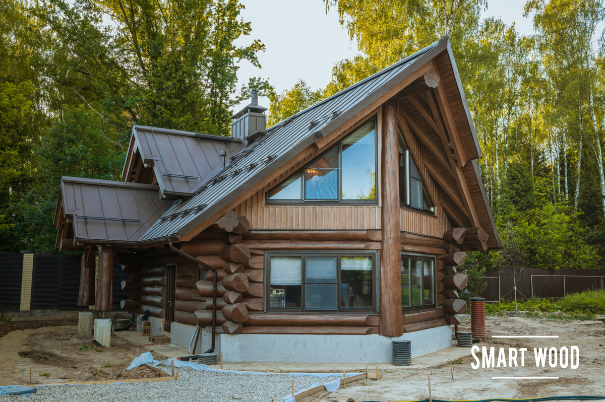 Бревенчатый дом и баня "Мериот"