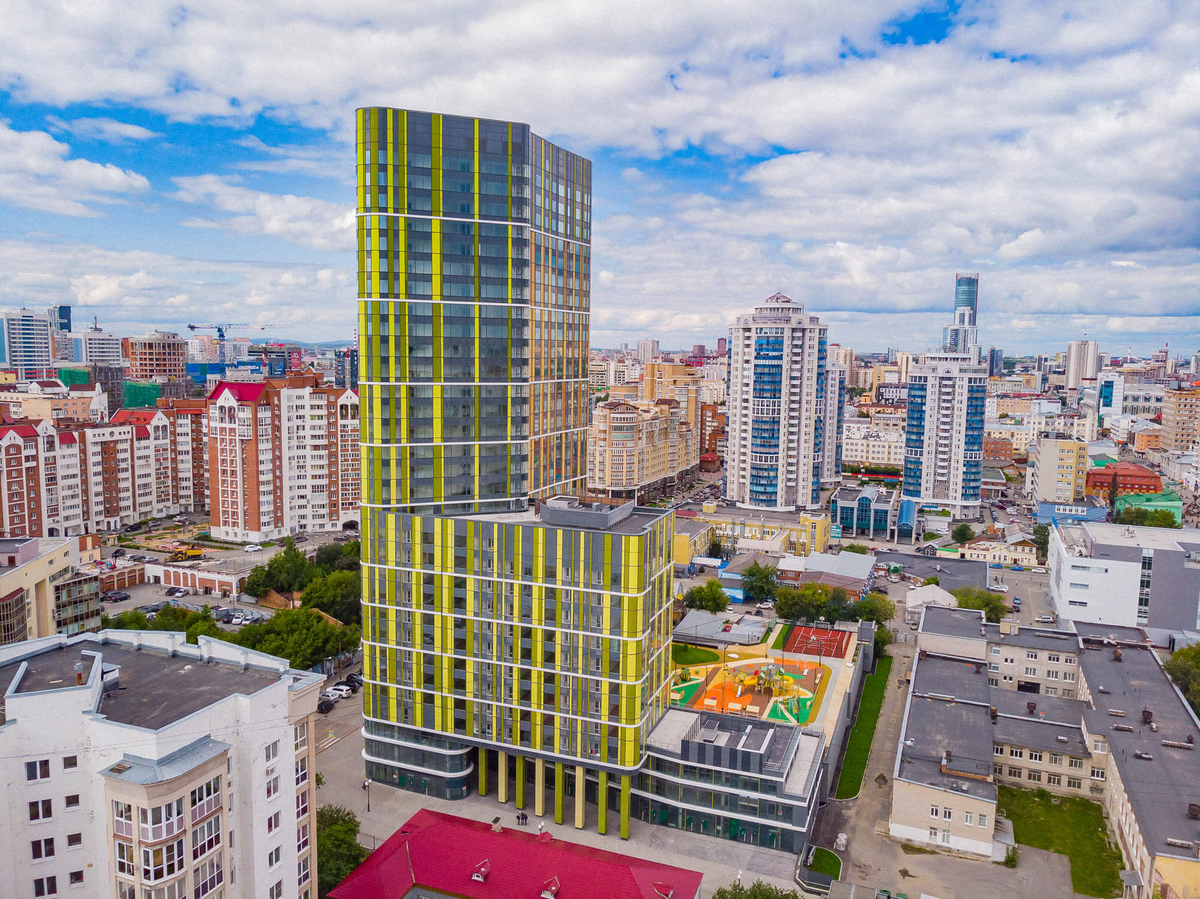 Высотки екатеринбурга. Новый дом Екатеринбург высотка. Небоскребы Екатеринбурга. Екатеринбург Ясная высотки
