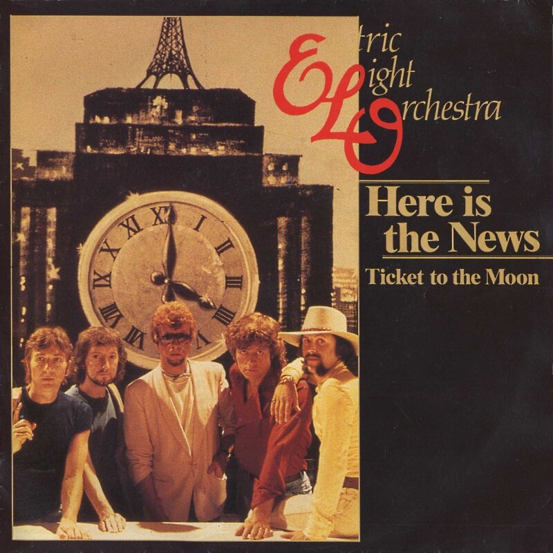 Обложка сингла "Here Is the News" - английской группы Electric Light Orchestra (ELO)