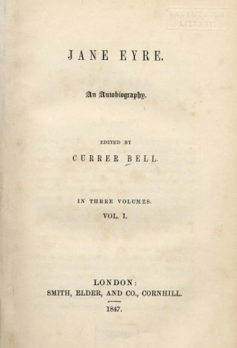 Копия первого издания "Джейн Эйр" с пометкой "автобиография", Источник: Яндекс картинки