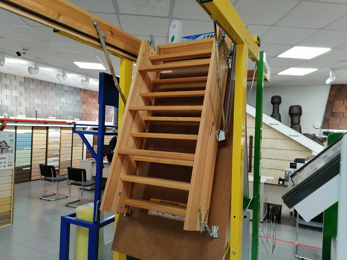 Установка чердачной лестницы в натяжной потолок