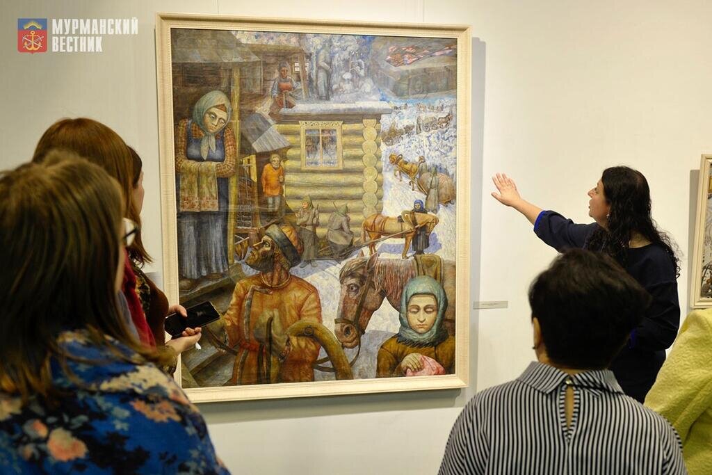 На выставке «Живопись и графика Михаила Цыбасова» в здании Мурманского областного художественного музея. 19 февраля 2020 г. Источник https://www.mvestnik.ru/newslent/v-murmanske-otkrylas-vystavka-mihaila-cybasova/ (листать вправо).