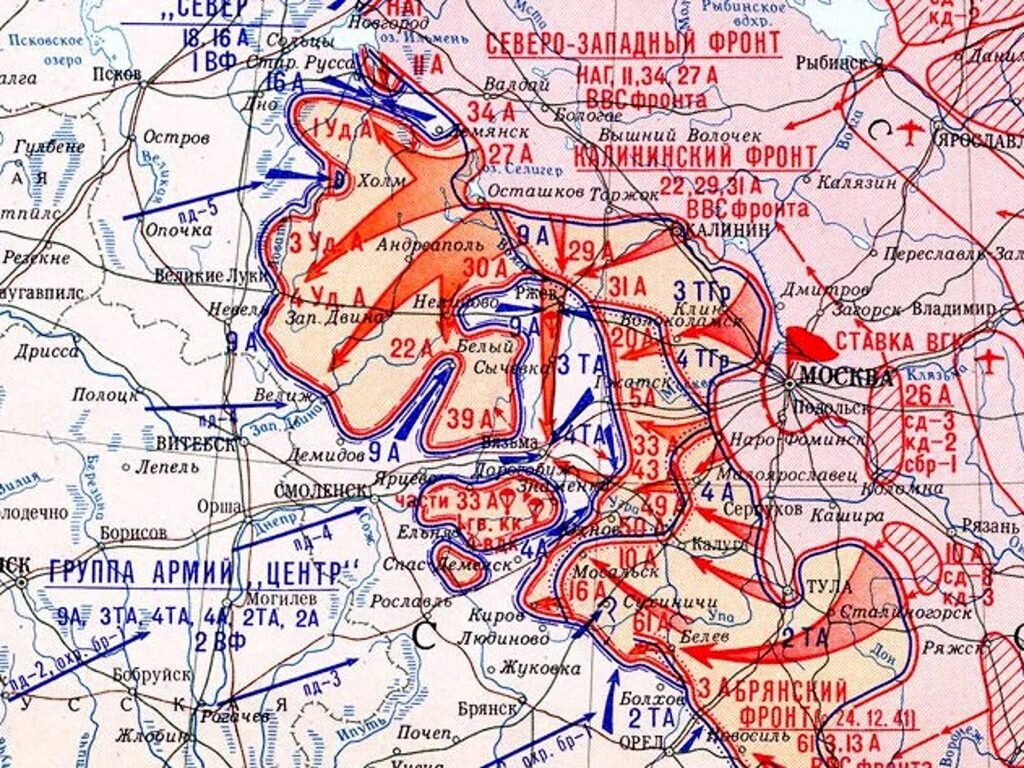 Оборона ржева карта