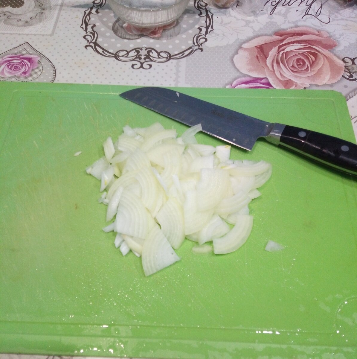 лук режем 