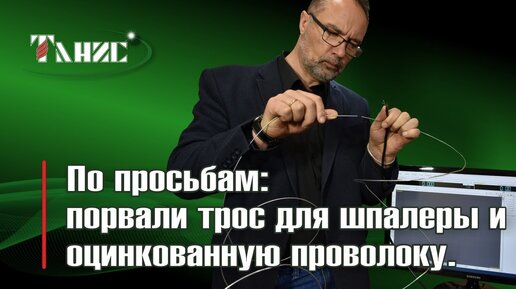 Порвали трос для шпалеры и оцинкованную проволоку. Почему при разрыве они ведут себя по-разному