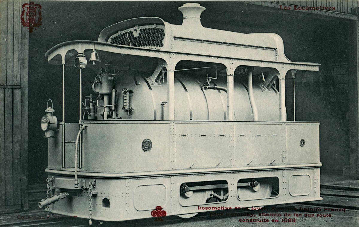 Французский бестопочный городской локомотив - 1888 год