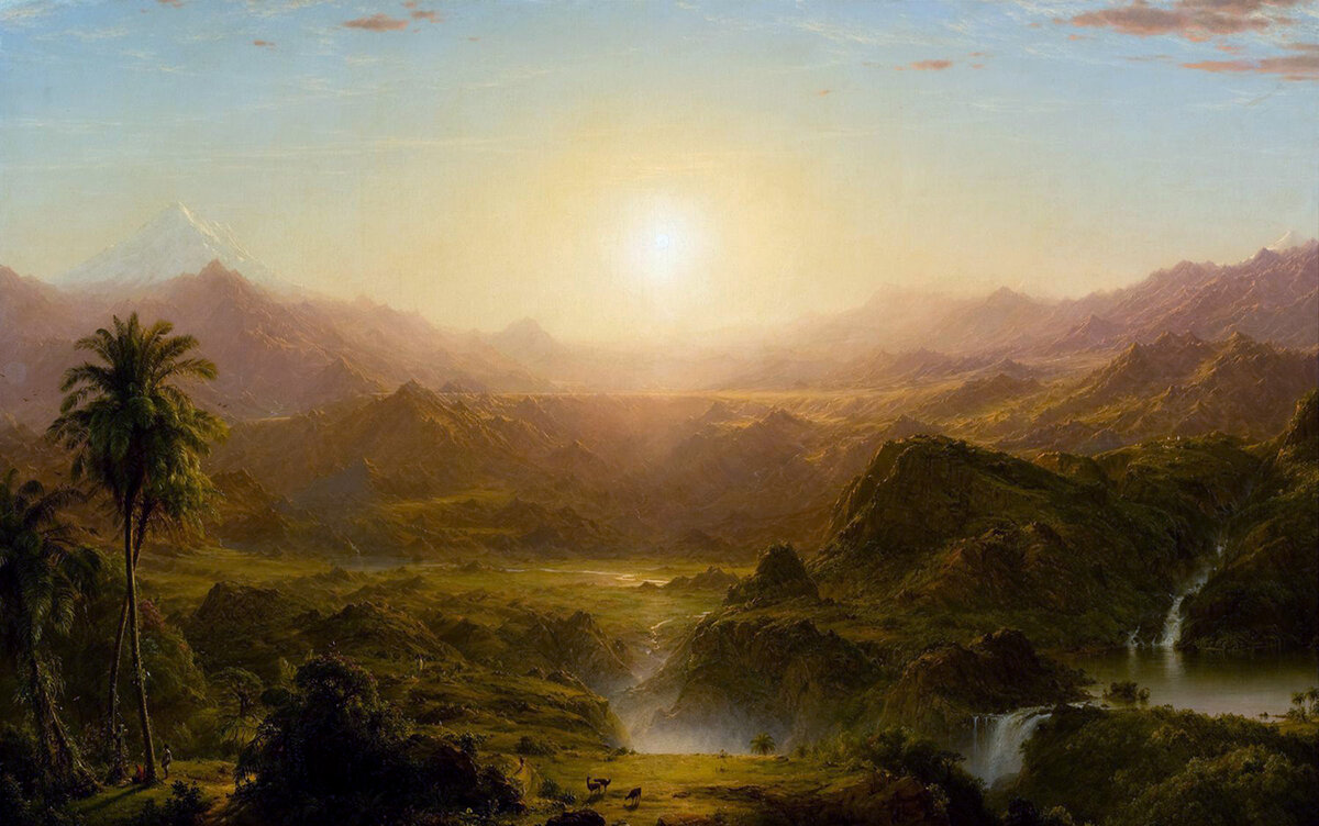 "Анды Эквадора", 1855 г. Дом-музей американского искусства Рейнольда, Уинстон-Сейлем, Северная Каролина