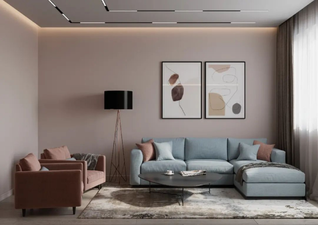 Дизайн гостиной для проекта “Marshmallow” в г. Тверь, дизайнер Ольга Селиванова (Санкт-Петербург)